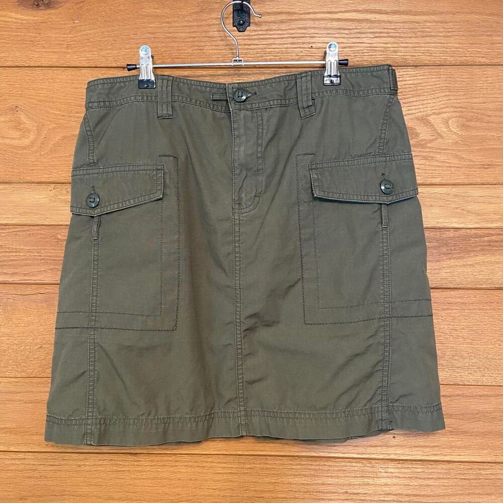 Tommy Hilfiger y2k vintage green cargo ripstop mini skirt